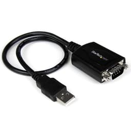 StarTech.com USB to Serial RS232 Adapter Cable w/ COM Retention - USB Serial Adapter - Serial adapter - USB - RS-232 - black