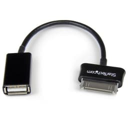 StarTech.com USB OTG Adapter Cable for Samsung Galaxy Tab - USB cable - USB female to Samsung 30-pin Dock Connector male - 15.24 cm - shielded - black - for Samsung Galaxy Tab, Tab 10, Tab 2, Tab 7.0, Tab 7.7, Tab 8.9, Tab WiFi