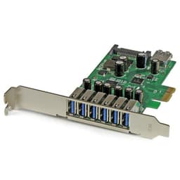 StarTech.com 7 Port PCI Express USB 3.0 Card - Standard & Low-Profile - SATA Power - UASP Support - 1 Internal & 6 External USB 3.0 Ports (PEXUSB3S7) - USB adapter - PCIe 2.0 - USB, USB 2.0, USB 3.0 - for P/N: ST1030USBM, ST7300USBME