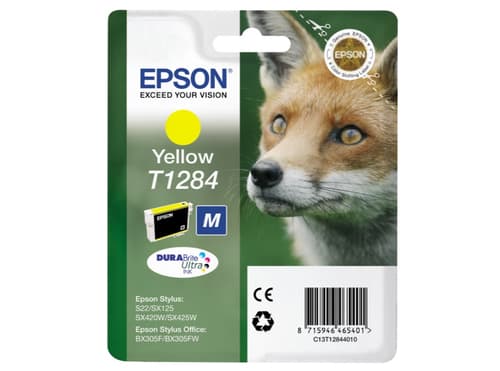 Epson T1284 - Print cartridge ( replaces Epson T1284 ) - 1 x yellow - 225 pages