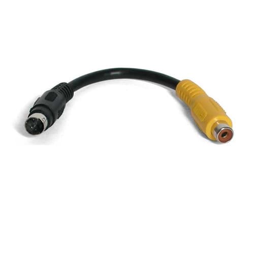 StarTech.com 6in S-Video to Composite Video Adapter Cable - Adapter - S-Video / composite video - 4 pin mini-DIN male to RCA female - 15 cm
