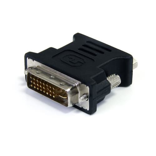StarTech.com DVI to VGA Cable Adapter - Black - M/F - DVI-I to VGA Converter Adapter (DVIVGAMFBK) - VGA adapter - DVI-I (M) to HD-15 (VGA) (F) - molded, thumbscrews - black