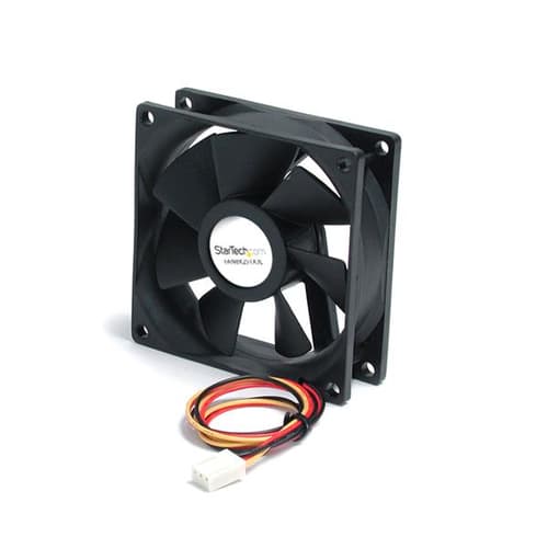 StarTech.com 80x25mm Ball Bearing Quiet Computer Case Fan w/ TX3 Connector - 3 pin case Fan - TX3 Fan - computer case Fan (FAN8X25TX3L) - System fan kit - 80 mm