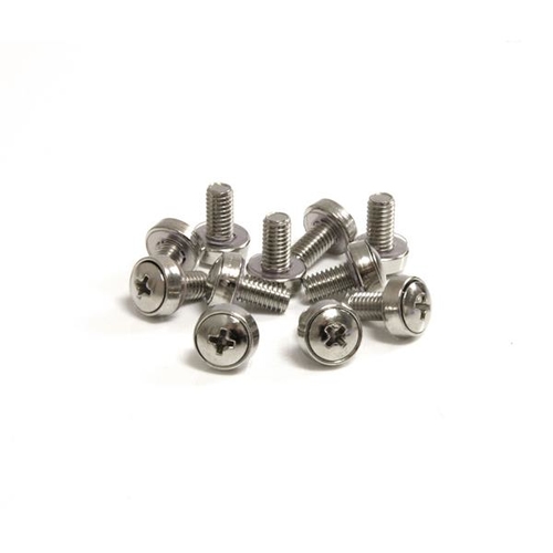 StarTech.com 50 Pkg M6 Mounting Screws for Server Rack Cabinet (CABSCREWSM6) - Screw kit (pack of 50) - for P/N: RACK-18U-20-WALL-OA, RACK-21U-20-WALL-OA, RACK-24U-20-WALL-OA, RK3236BKF, WALLMOUNT4 — image 1