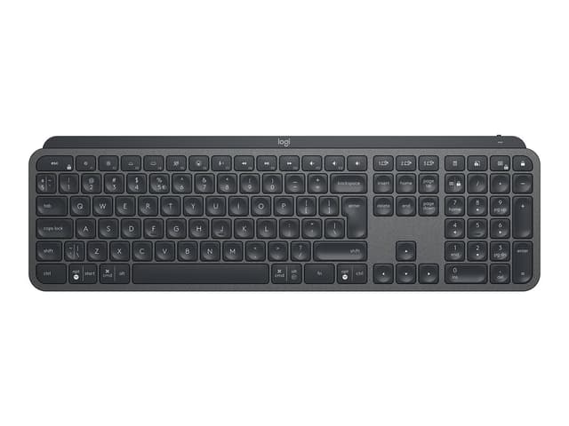 Logitech MX Keys - Keyboard - backlit - wireless - Bluetooth, 2.4 GHz - QWERTY - US International - graphite
