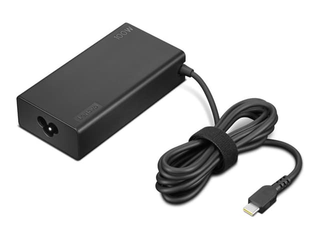 Lenovo - USB-C power adapter - AC 100-240 V - 100 Watt - black