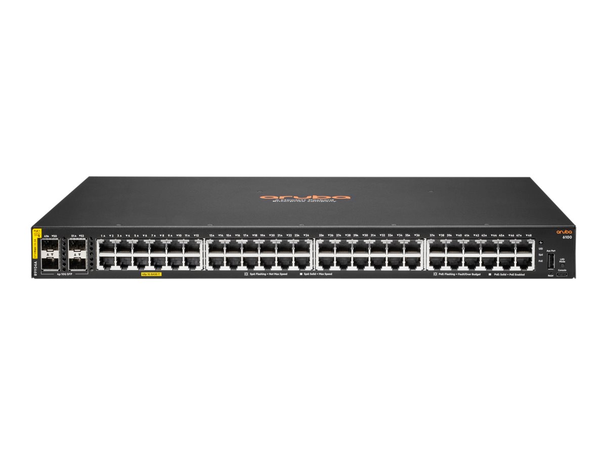 HPE Aruba Networking CX 6100 48G Class4 PoE 4SFP+ 740W Switch