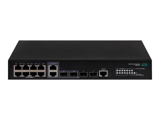 HPE FlexNetwork 5140 8G 2SFP 2XGT Combo EI - switch - 12 ports - smart - rack-mountable