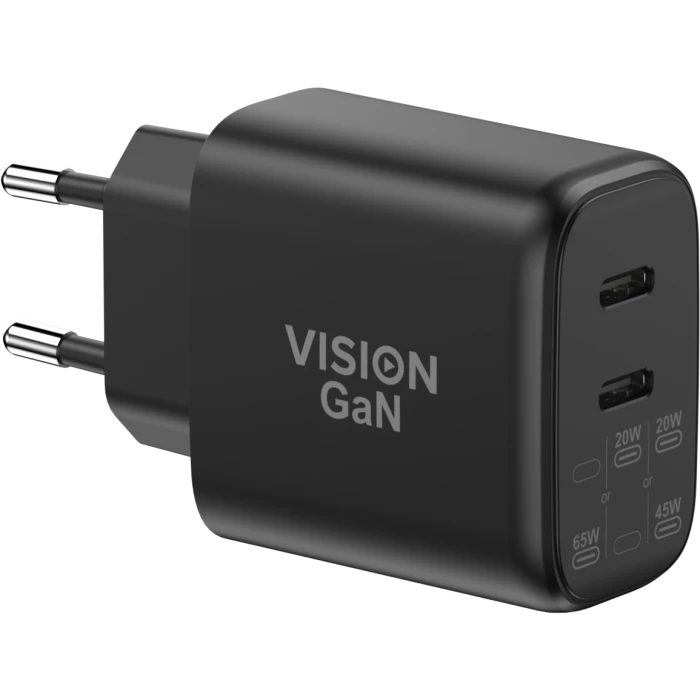 VISION Professional installation-grade USB-C Dual Fast Charger with EU Plug adapter - LIFETIME WARRANTY