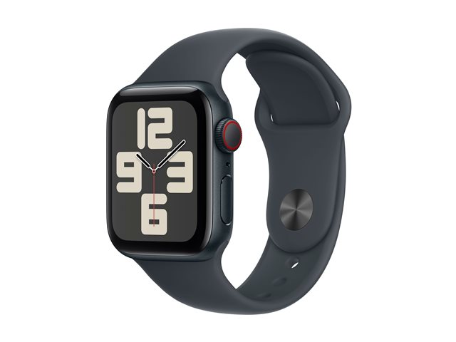 Apple Watch SE (GPS + Cellular) 2nd generation - midnight aluminium - smart watch with sport band - midnight - 32 GB