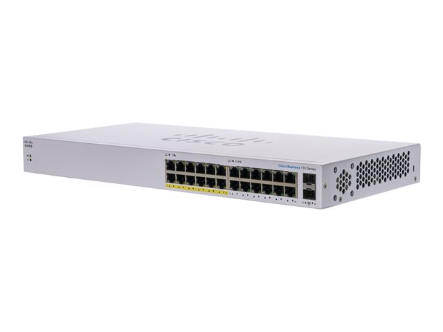 Cisco Business 110 Series 110-24PP - switch - 24 ports - unmanaged - rack-mountable — image 1