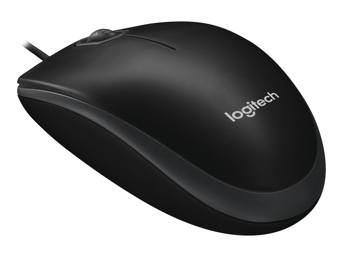 Logitech B100 - mouse - USB - black — image 1
