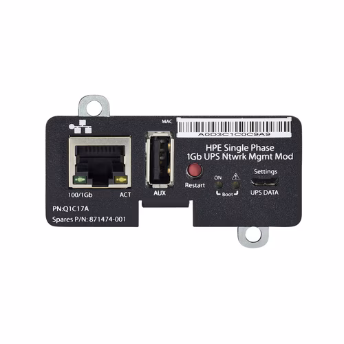 HPE Network Management Module - remote management adapter - Gigabit Ethernet x 1 — image 1