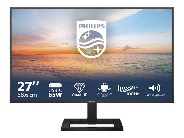 Philips 27E1N1600AE - LED monitor - 27" - 2560 x 1440 QHD @ 100 Hz - IPS - 1500:1 - 1 ms - HDMI, USB-C - speakers - black — image 1