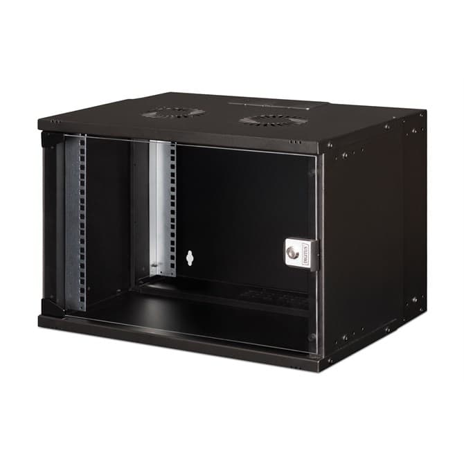 Digitus SOHO PRO Series - Rack cabinet - wall mountable - RAL 9005, black - 7U - 19"