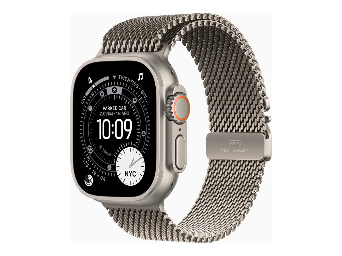 Apple Watch Ultra 3 - 49 mm - natural titanium - Yes smart watch with milanese loop - band size: S - 64 GB — image 1